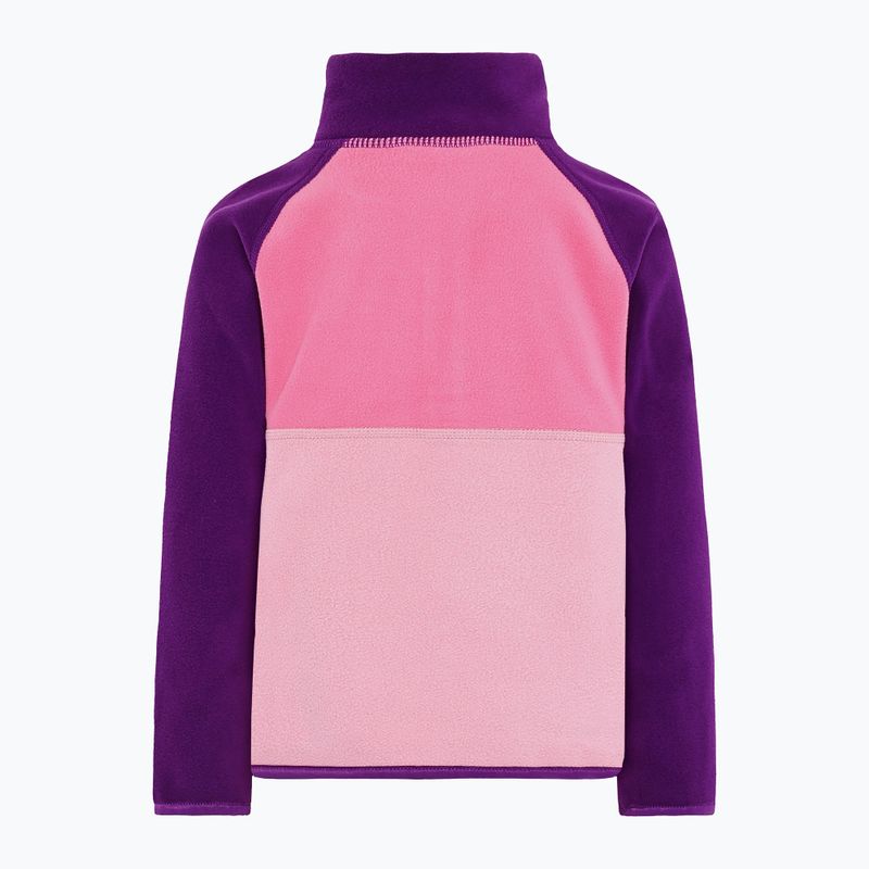 Didriksons Monte Half Button children's fleece sweatshirt light heather pink 9