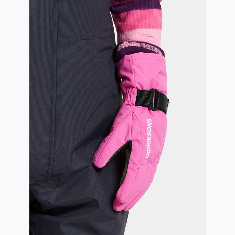 Didriksons Biggles sweet pink children's ski gloves 3
