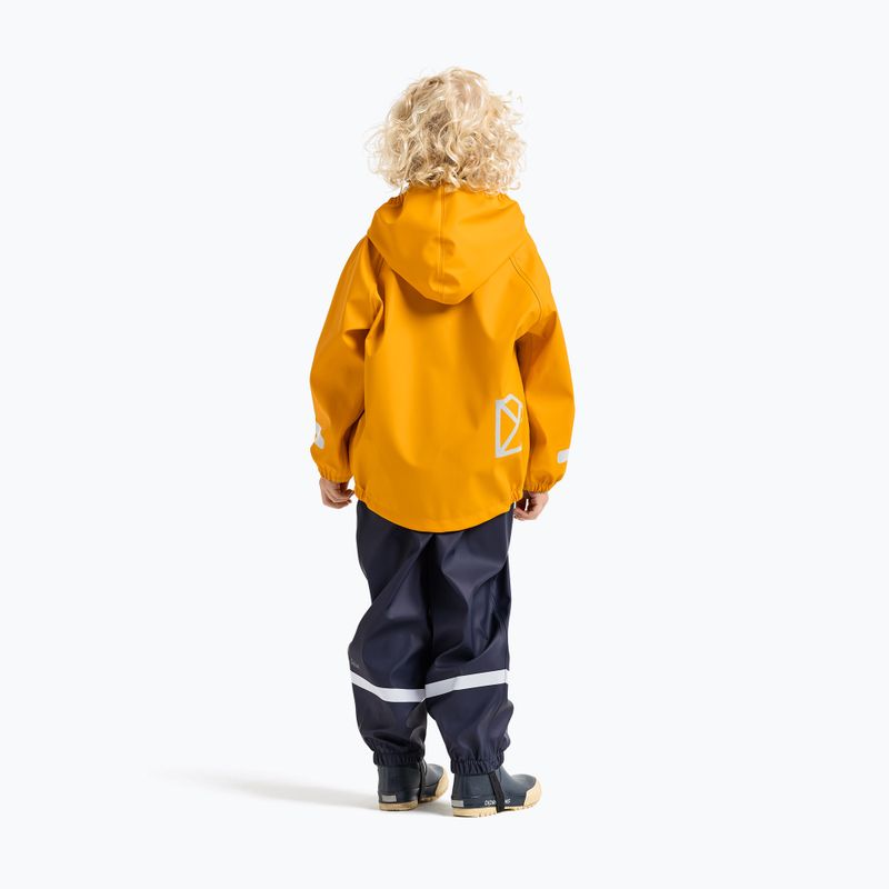 Children's rain jacket Didriksons Slaskeman oat yellow 3