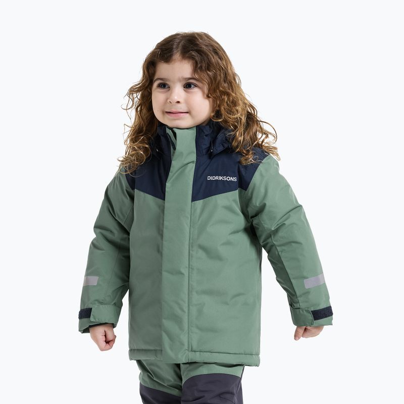 Children's ski set Didriksons Skare 2 dark moss 5