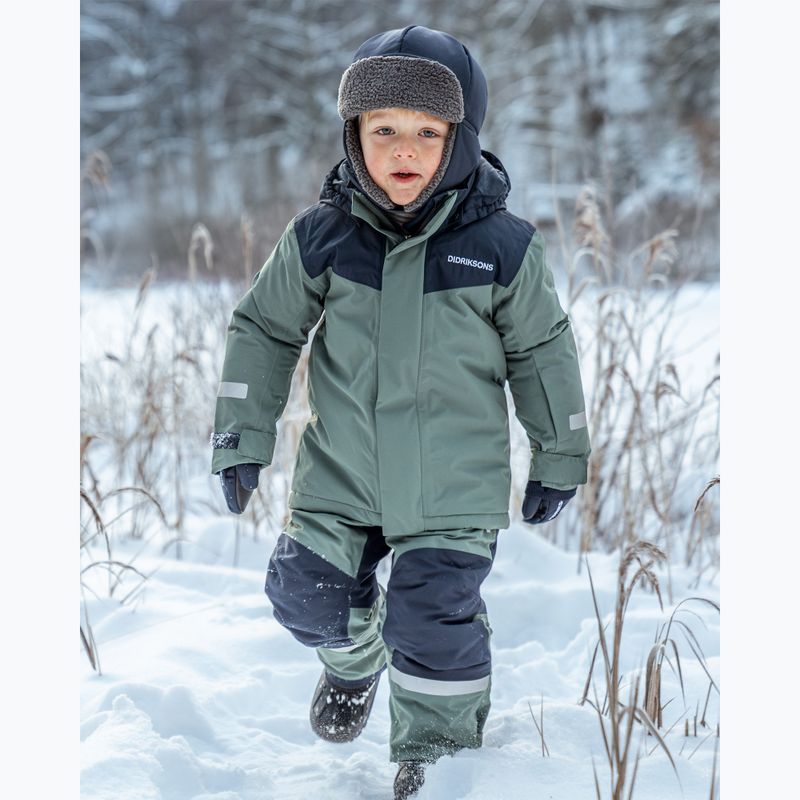 Children's ski set Didriksons Skare 2 dark moss 11