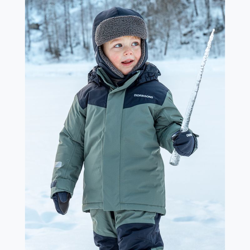 Children's ski set Didriksons Skare 2 dark moss 12
