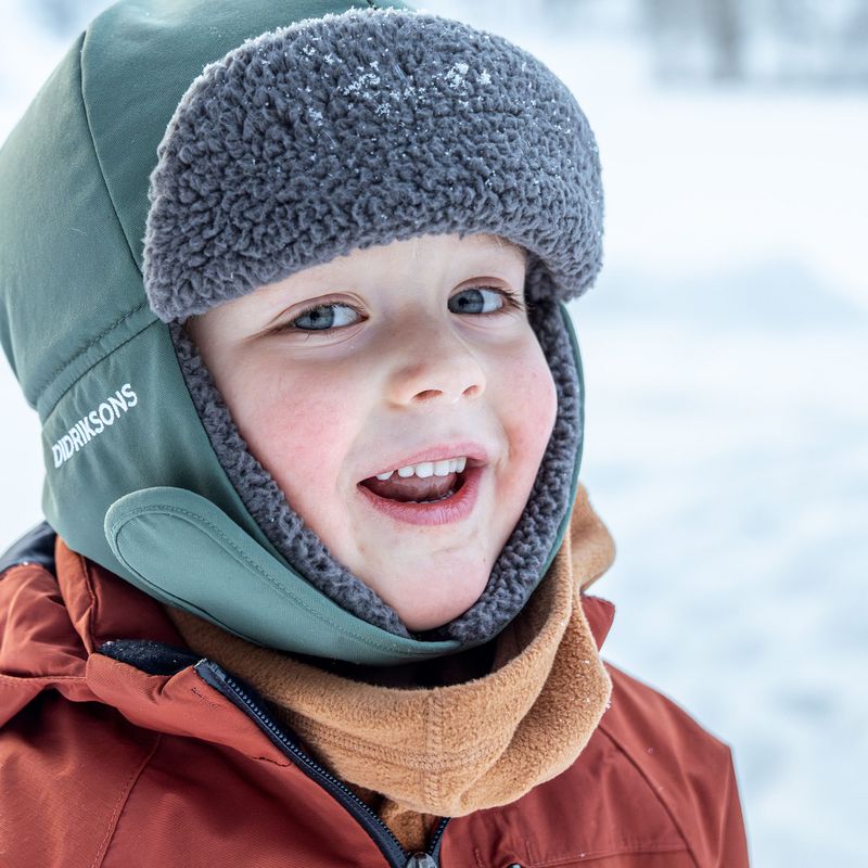 Children's winter hat Didriksons Biggles 7 dark moss 7