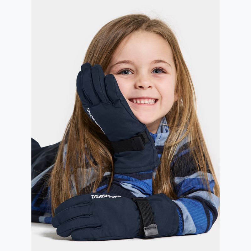 Children's ski gloves Didriksons Biggles 4 navy 2