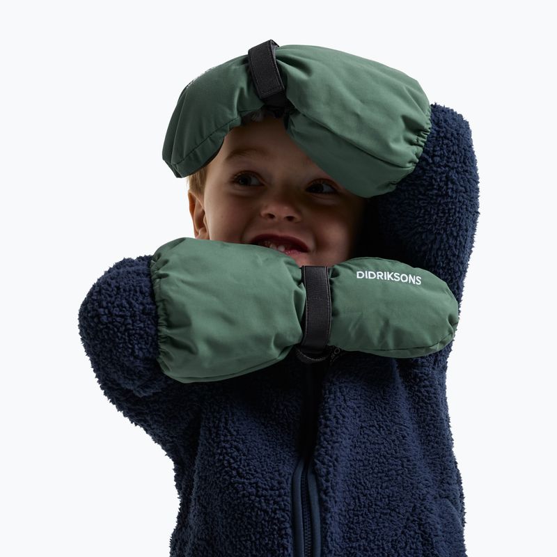 Children's ski gloves Didriksons Biggles Mitten 8 dark moss 2