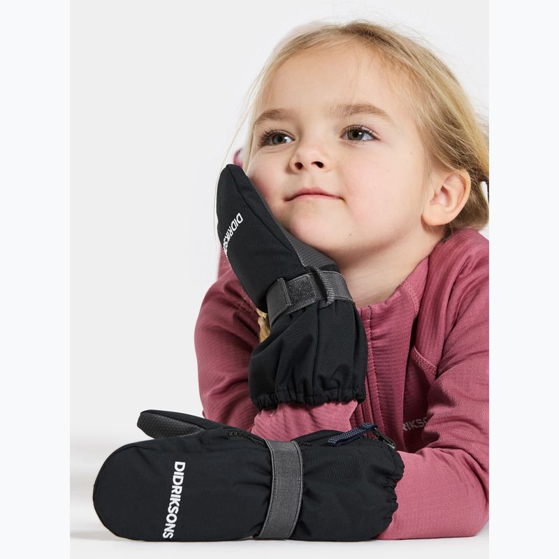 Children's ski gloves Didriksons Biggles Zip Mitten 9 black 2