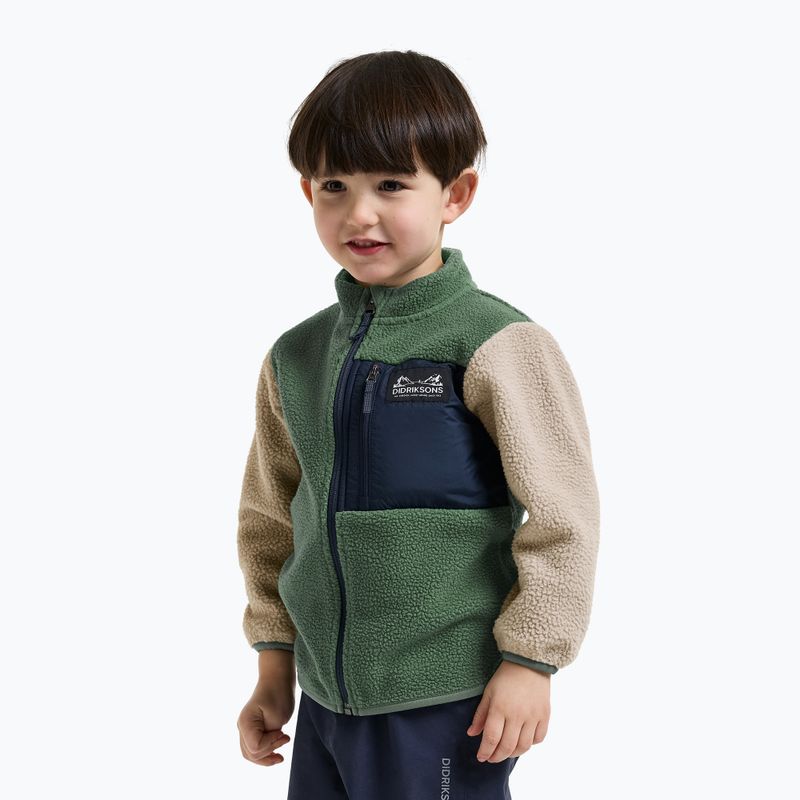 Children's fleece sweatshirt Didriksons Anten 2 Fz beach beige 3