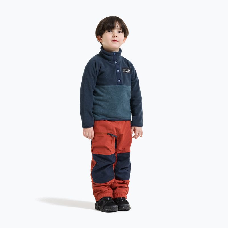 Children's fleece sweatshirt Didriksons Monte 6 Half Button mountain blue 4