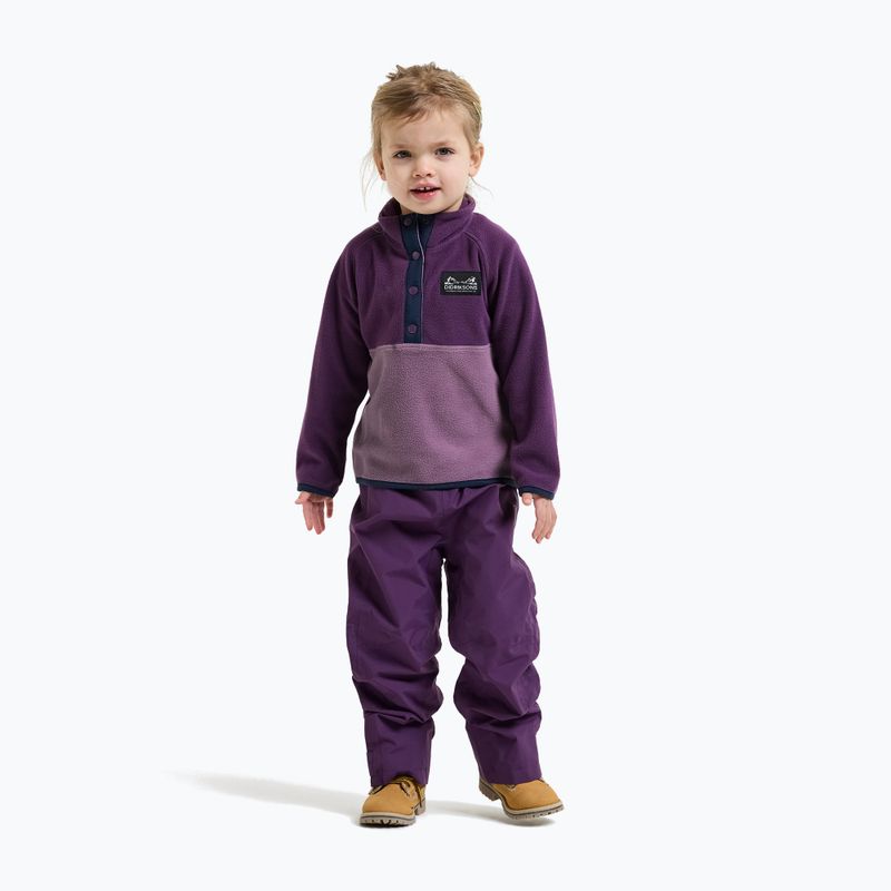 Children's fleece sweatshirt Didriksons Monte 6 Half Button northern purple 4