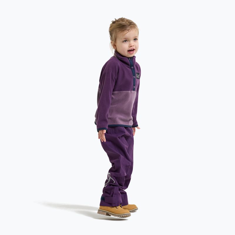 Children's fleece sweatshirt Didriksons Monte 6 Half Button northern purple 5