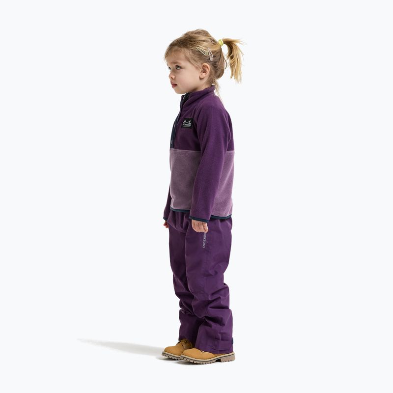 Children's fleece sweatshirt Didriksons Monte 6 Half Button northern purple 6
