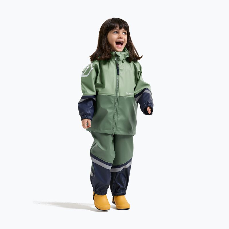 Children's set Didriksons Waterman 12 sage green 3