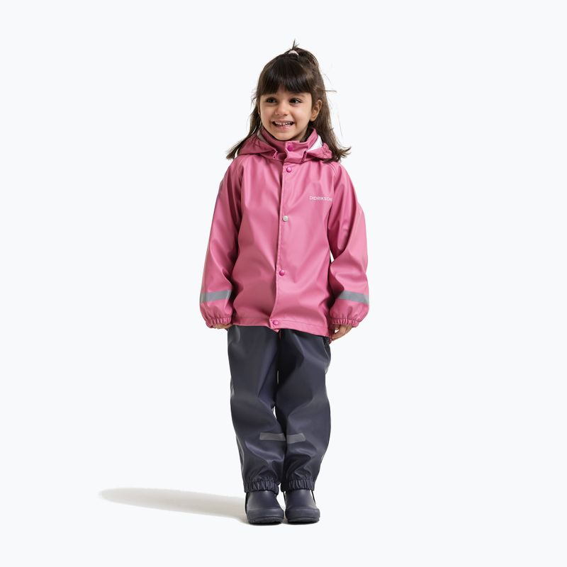 Children's rain set Didriksons Slaskeman 4 heather pink 3