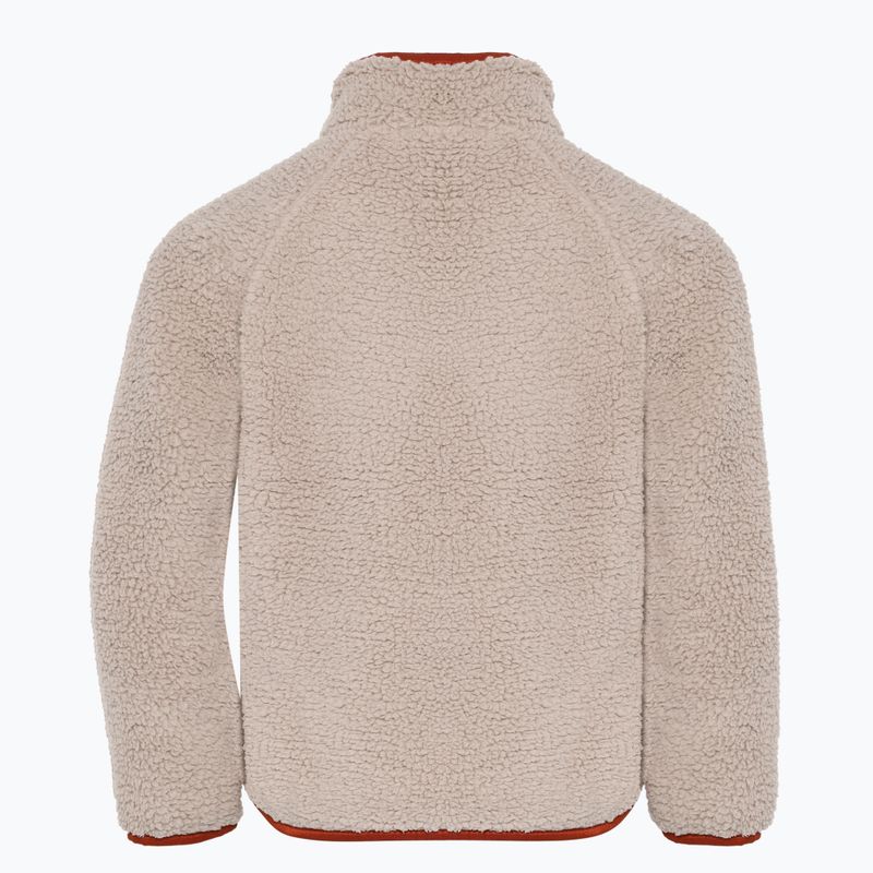 Children's fleece sweatshirt Didriksons Gibbsc 2 Fz beach beige/rust 2