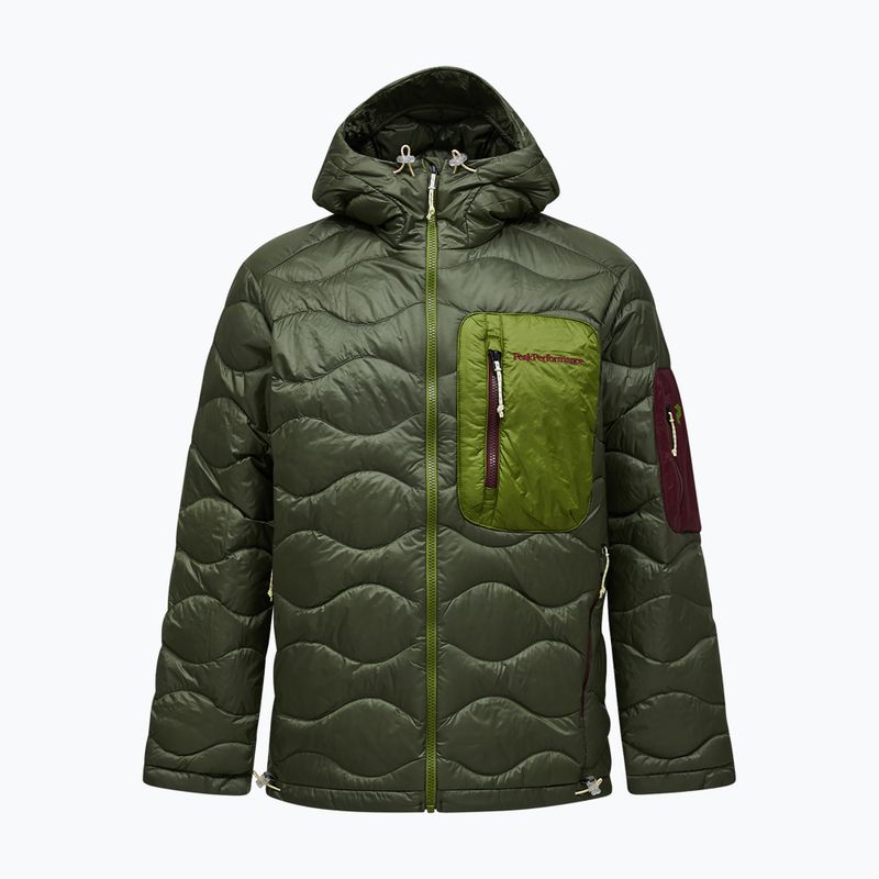 Men's down jacket Peak Performance Helium Utility Down Hood Pine Needle/Mosswood 6