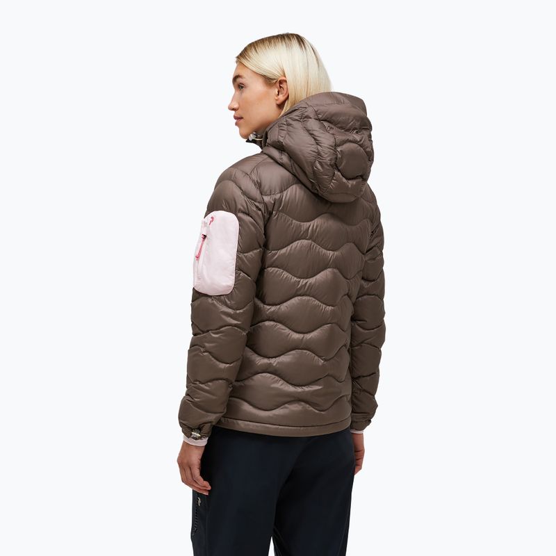 Women's down jacket Peak Performance Helium Utility Down terrain tan/mountain blush 3