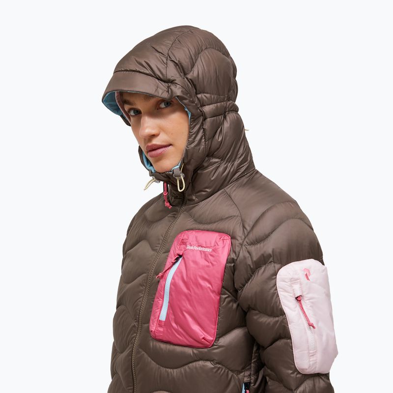 Women's down jacket Peak Performance Helium Utility Down terrain tan/mountain blush 4