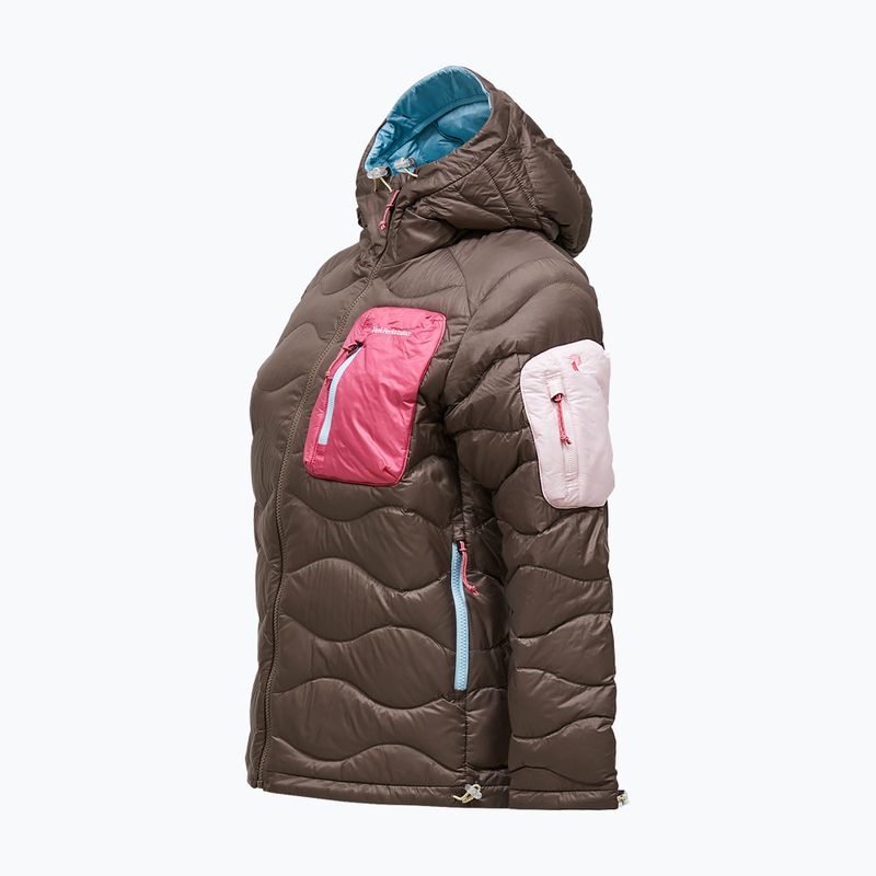 Women's down jacket Peak Performance Helium Utility Down terrain tan/mountain blush 9