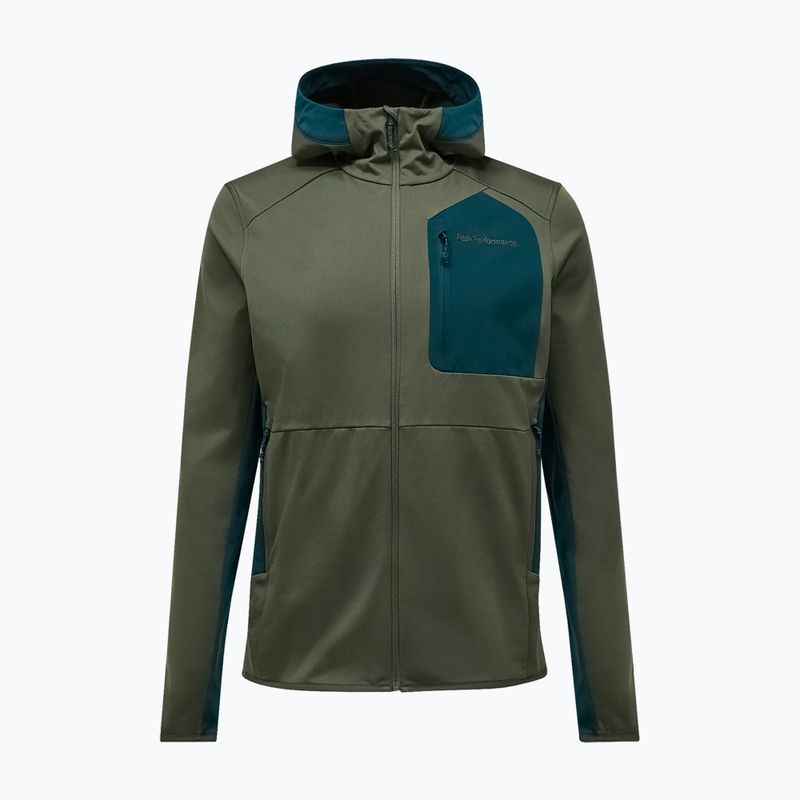 Men's sweatshirt Peak Performance Utility Light Zip pine needle/ponderosa pine 3