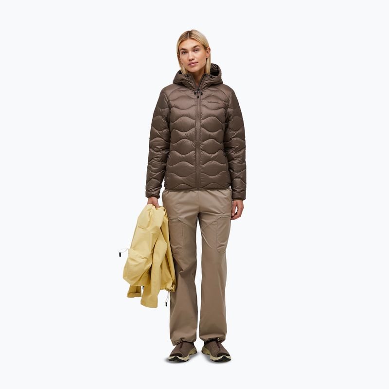 Women's down jacket Peak Performance Helium Down Hood terrain tan 2