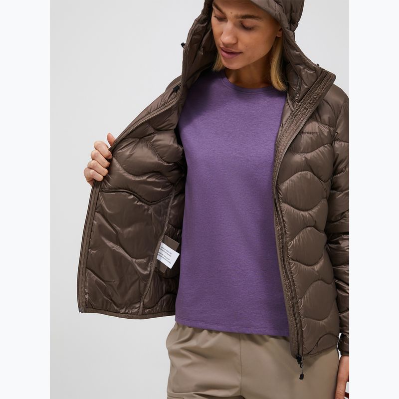 Women's down jacket Peak Performance Helium Down Hood terrain tan 4