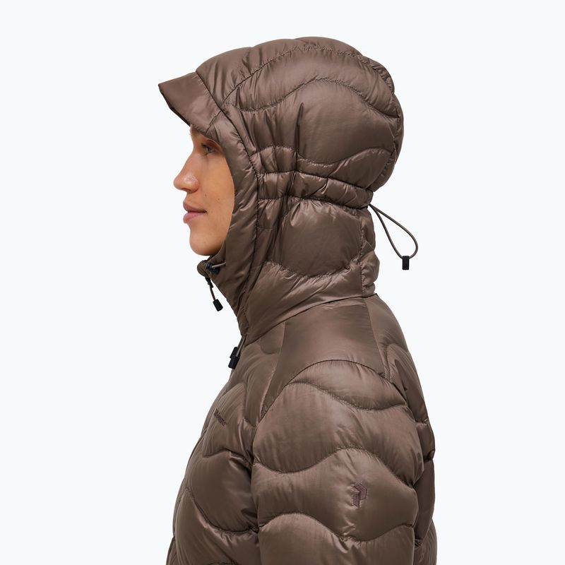 Women's down jacket Peak Performance Helium Down Hood terrain tan 5