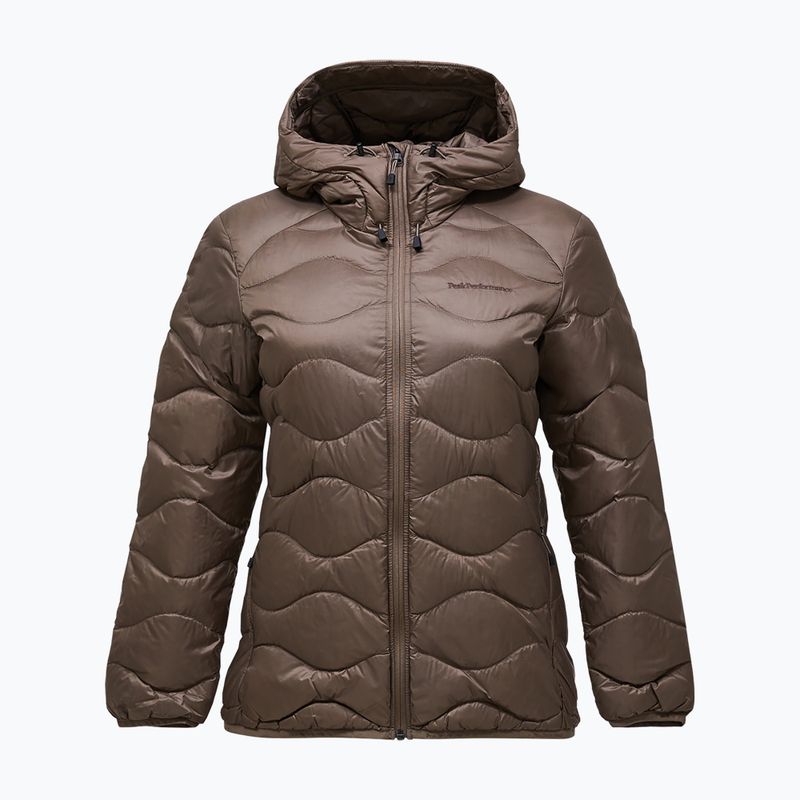 Women's down jacket Peak Performance Helium Down Hood terrain tan 6