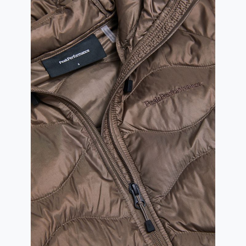 Women's down jacket Peak Performance Helium Down Hood terrain tan 9