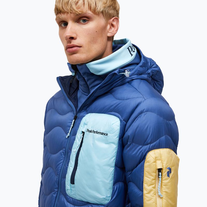 Men's down jacket Peak Performance Helium Utility Down Hood Summit Sky/Snowmelt 4
