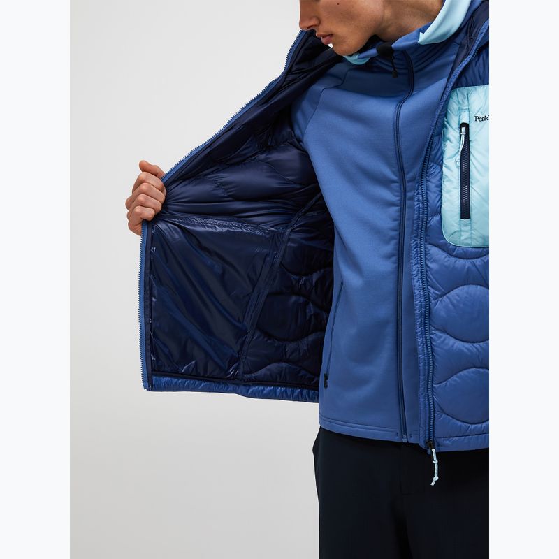 Men's down jacket Peak Performance Helium Utility Down Hood Summit Sky/Snowmelt 5