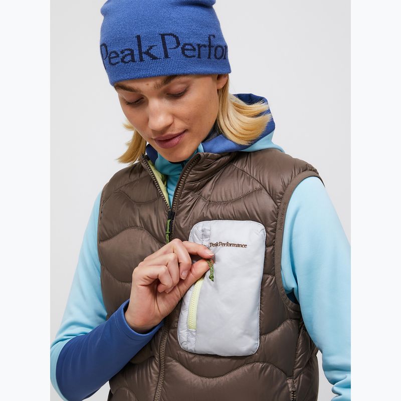 Women's gilet Peak Performance Helium Utility Down terrain tan/antarctica 3