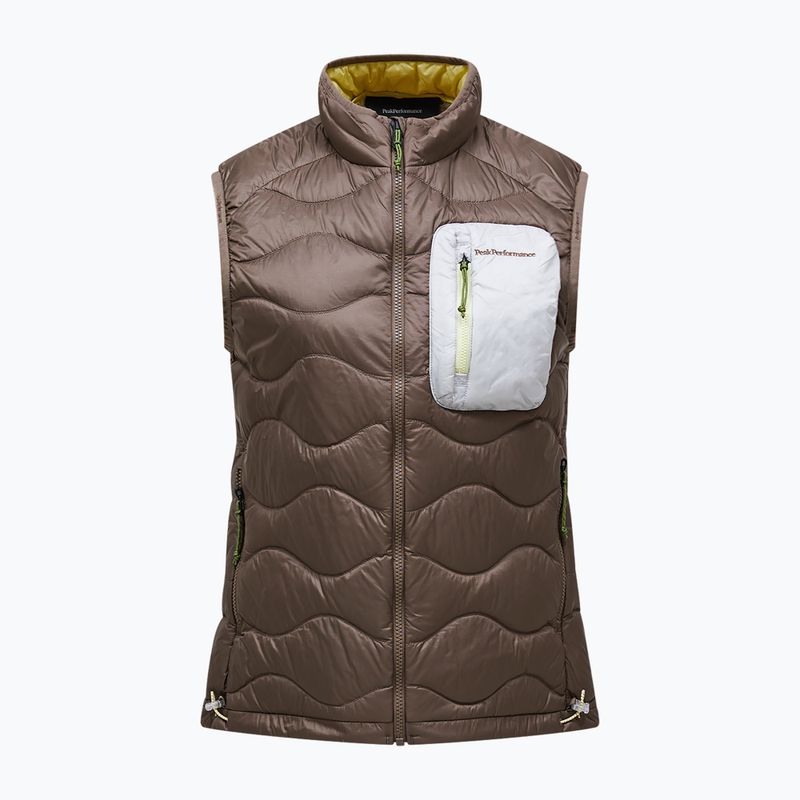 Women's gilet Peak Performance Helium Utility Down terrain tan/antarctica 5