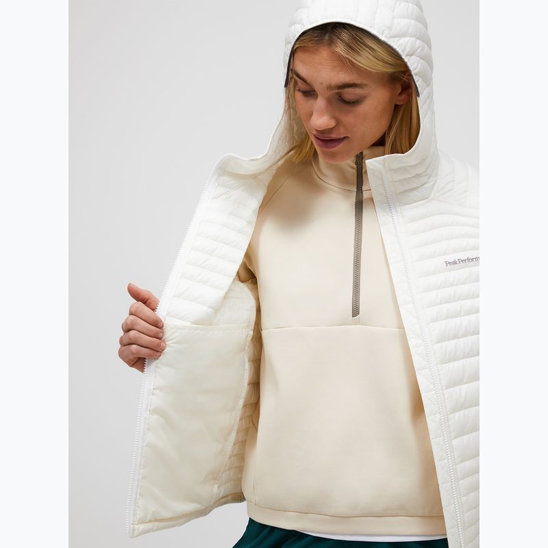Women's insulated jacket Peak Performance Monolight Synthetic Hood off white 4