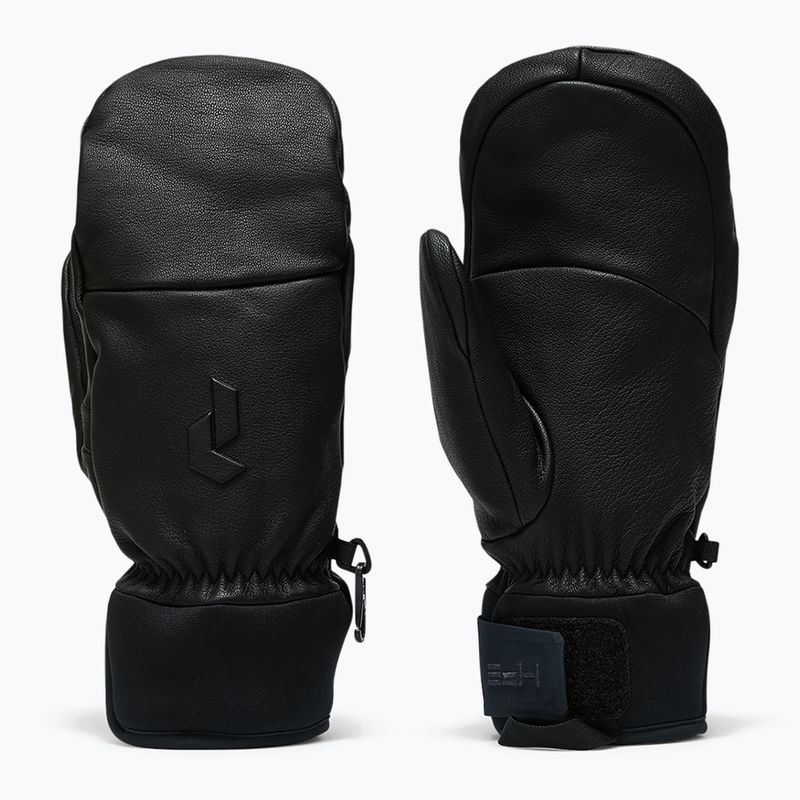 Ski gloves Peak Performance Leather Hipe Solarcore Insulated Mitten black