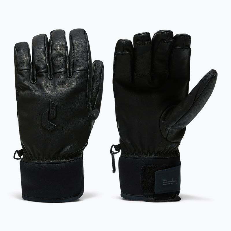 Ski gloves Peak Performance Leather Hipe Solarcore Insulated black