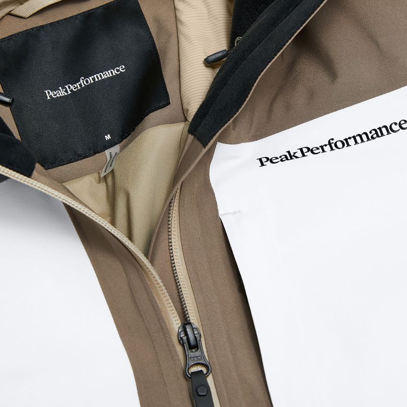 Men's ski jacket Peak Performance Whitelight Hipe 2L Insulated Shell terrain tan/antarctica 4