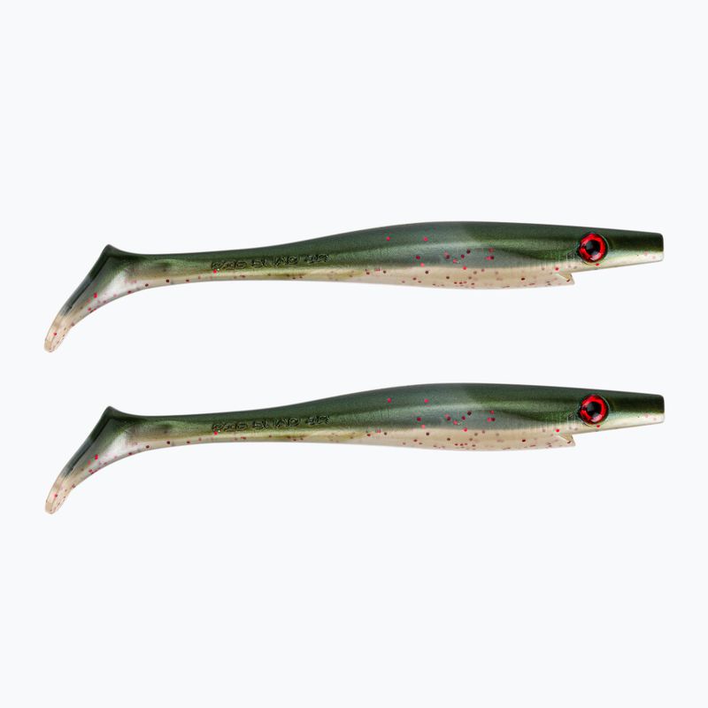 Strike Pro Pig Shad Jr rubber lure 2 pcs green TEV-SP172C-104