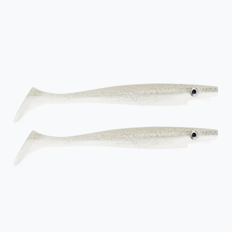 Strike Pro Pig Shad Jr rubber lure 2 pcs silver TEV-SP172C-C014