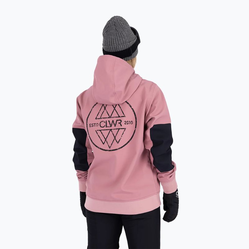 Colourwear Est 2010 Hood dk rose snowboard sweatshirt 3