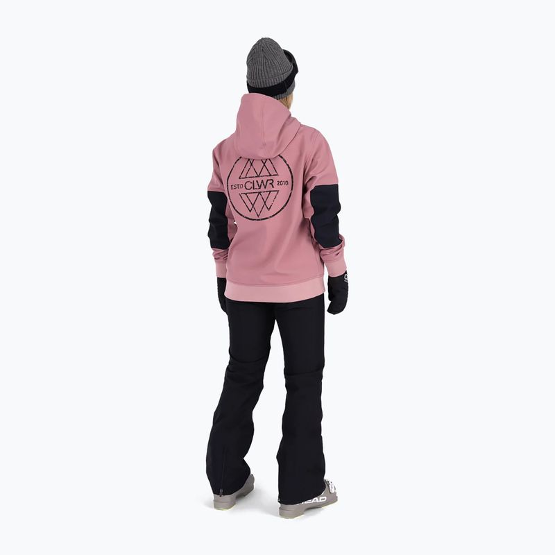 Colourwear Est 2010 Hood dk rose snowboard sweatshirt 4