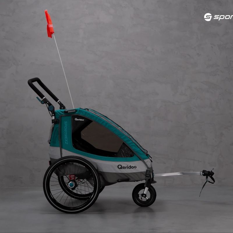 Qeridoo Sportrex2 double bike trailer blue Q-SR2-21-P 9