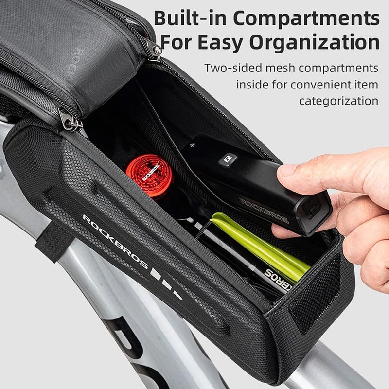 Bike frame bag Rockbros 30120064 Bike Tube Bag 1,7 l black 3