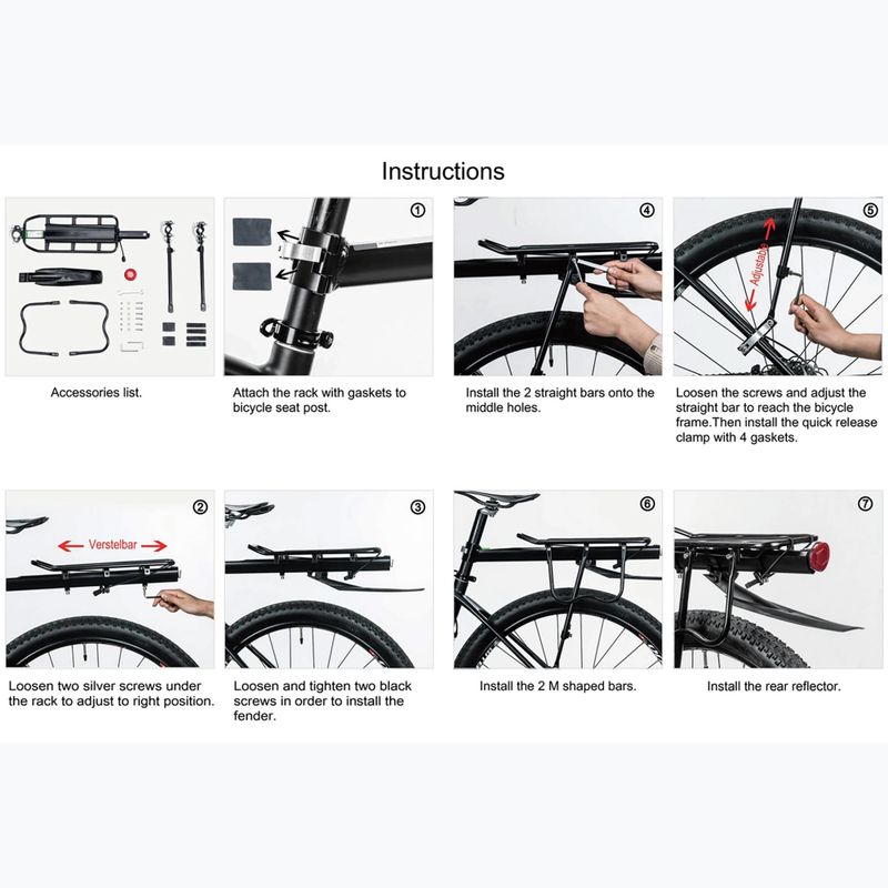 Bike rack Rockbros 33210004001 Bike Rear Rack black 3