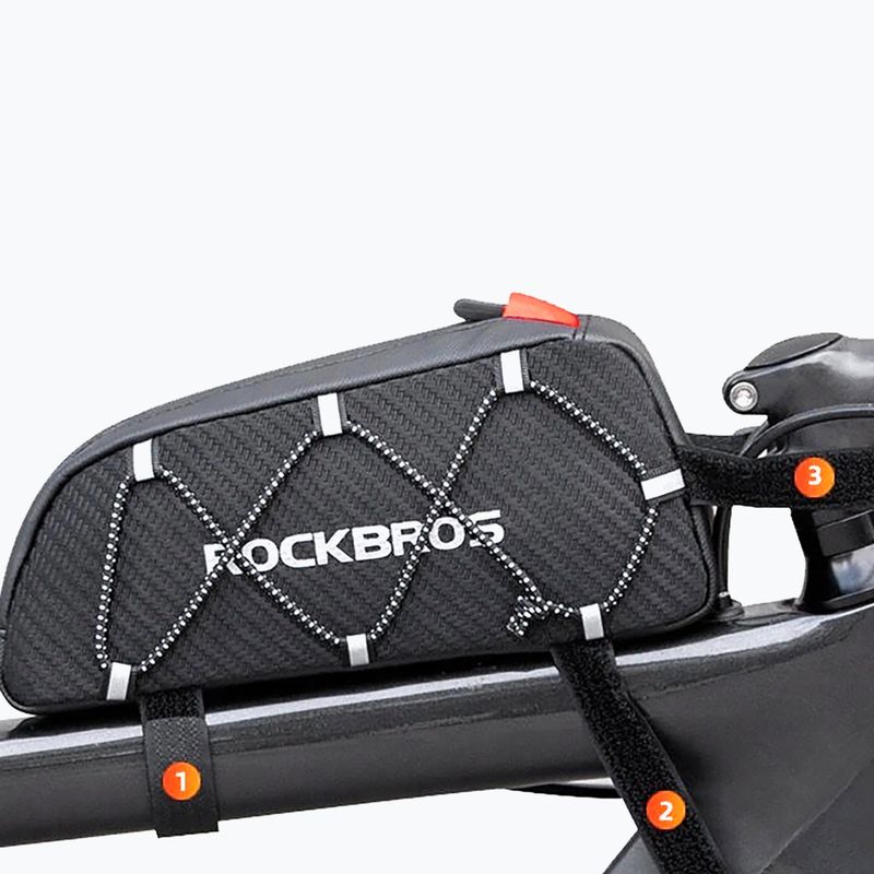 Bike frame bag Rockbros 039BK Bike Tube Bag 1 l black 4