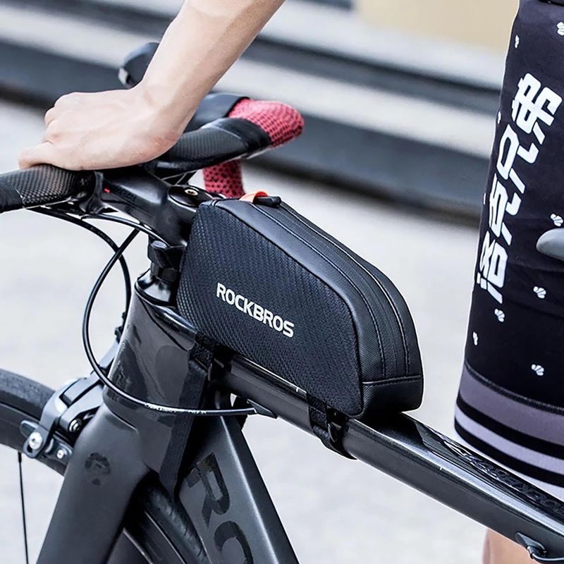Bike frame bag Rockbros 039BK Bike Tube Bag 1 l black 11