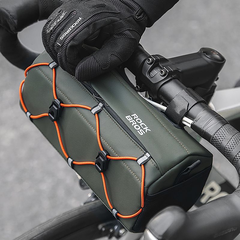 Handlebar bag Rockbros 30110054 Bike Front Bag 2,2 l army green 3