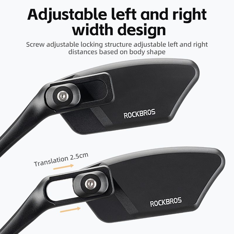Bike mirror Rockbros 26210007002 Mirror 1 pcs Right black 3