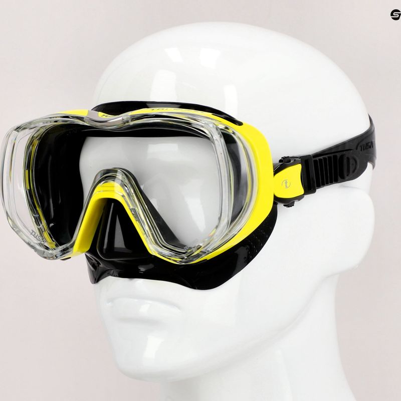 TUSA Tri-Quest Fd Mask diving mask black and yellow M-3001 5