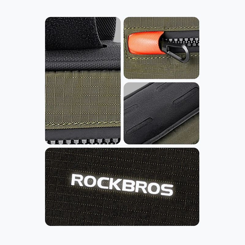 Rockbros bike frame bag 30120079 1.7 l green/black 3