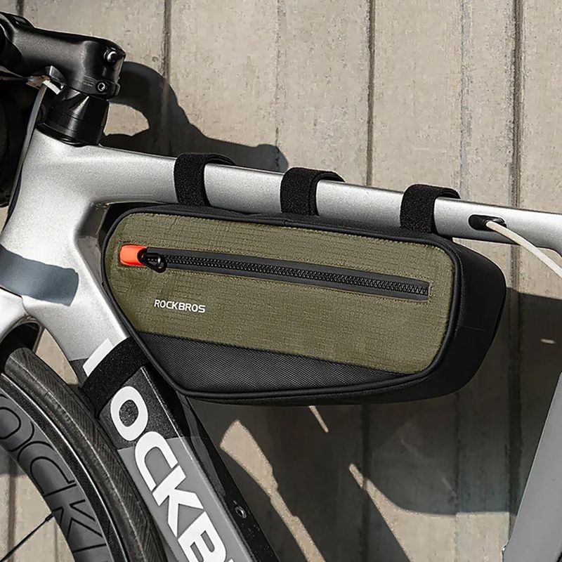 Rockbros bike frame bag 30120079 1.7 l green/black 4